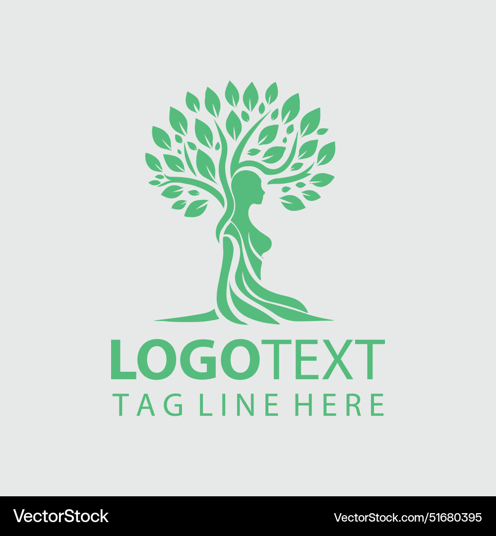 Green tree logo Royalty Free Vector Image - VectorStock