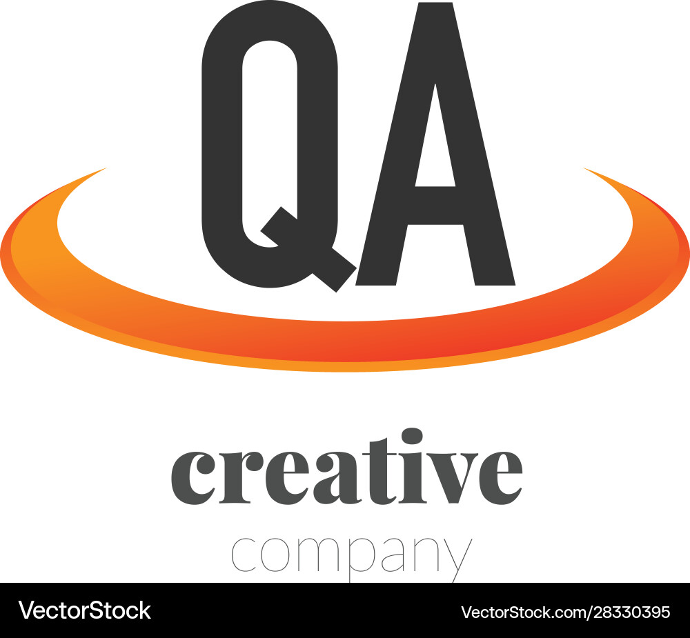 Initial letter qa creative swoosh design logo Vector Image
