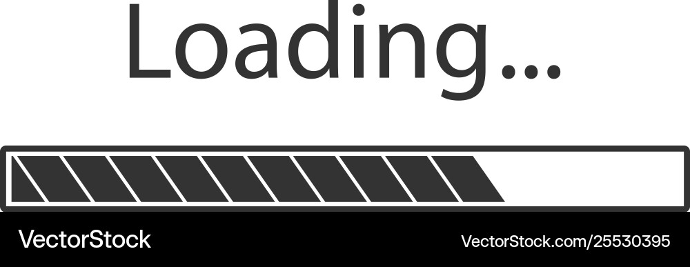 Loading icon isolated progress bar flat Loading icon isolated progress bar flat vector image