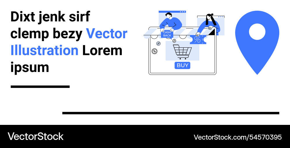 Online shopping concept with characters adding Vector Image