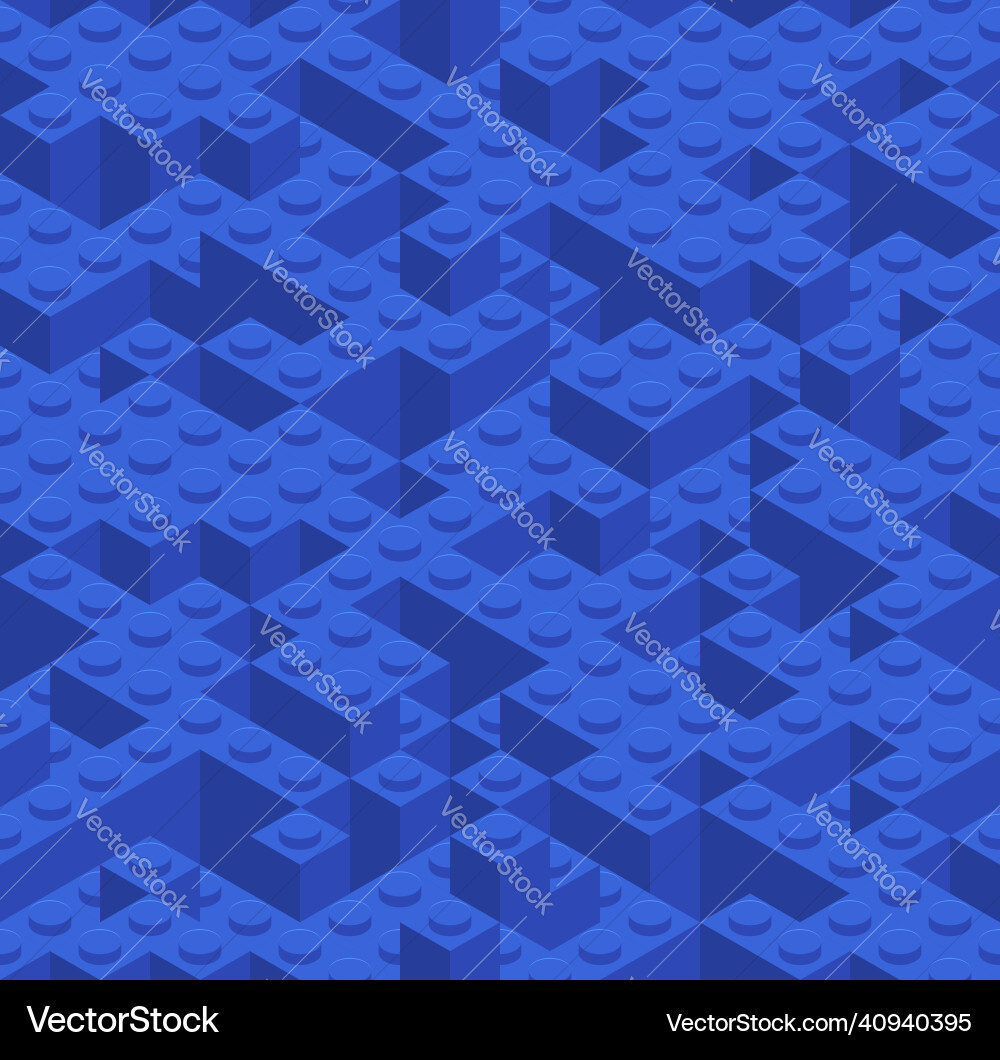 Plastic constructor game seamless pattern toy Plastic constructor game seamless pattern toy vector image