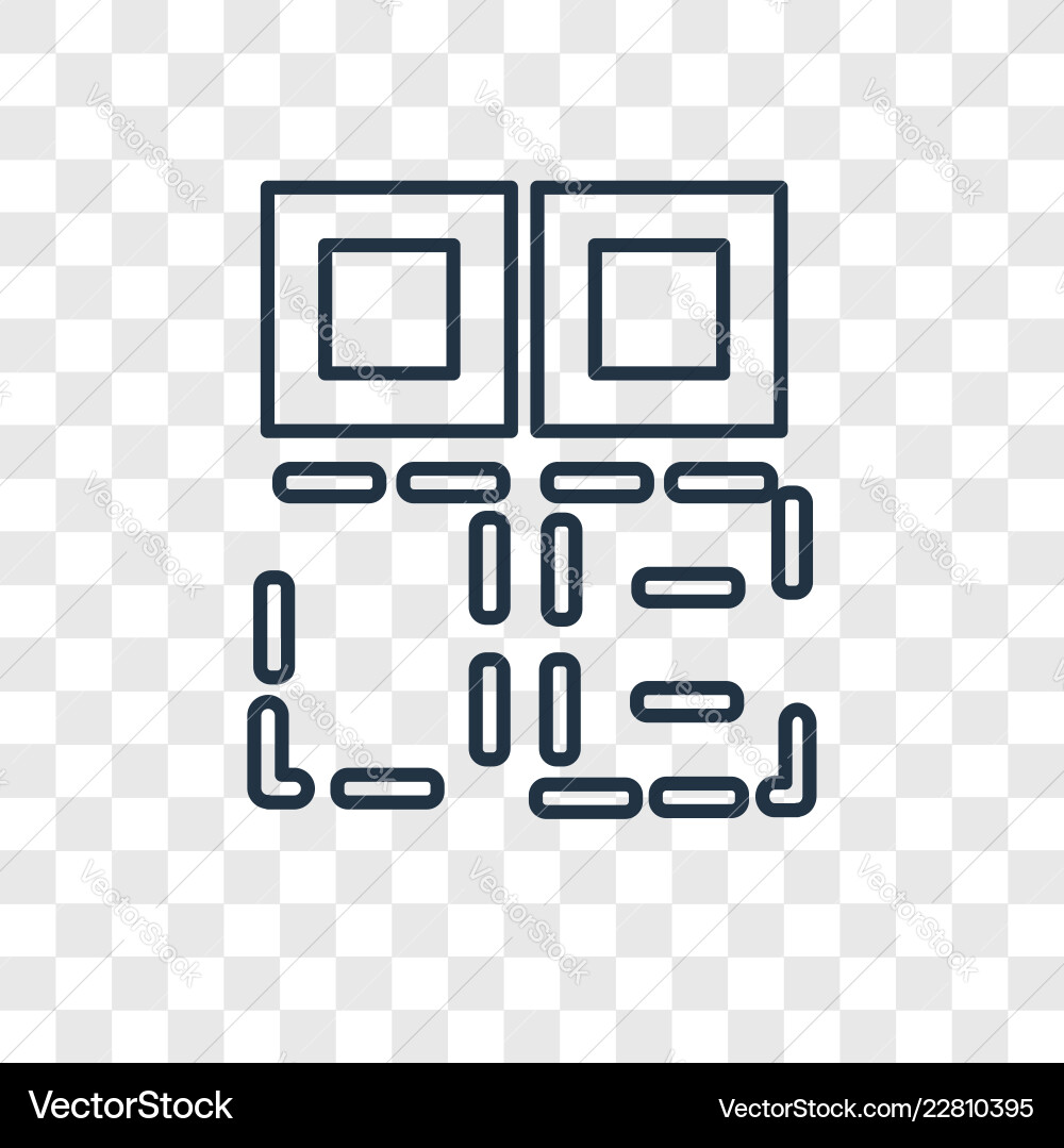 Qr code concept linear icon isolated Qr code concept linear icon isolated vector image