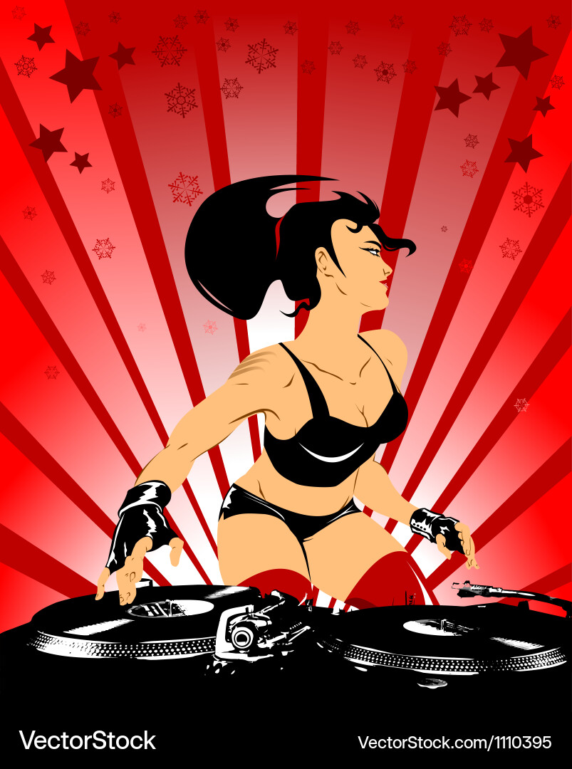 Rock dj Vector Image