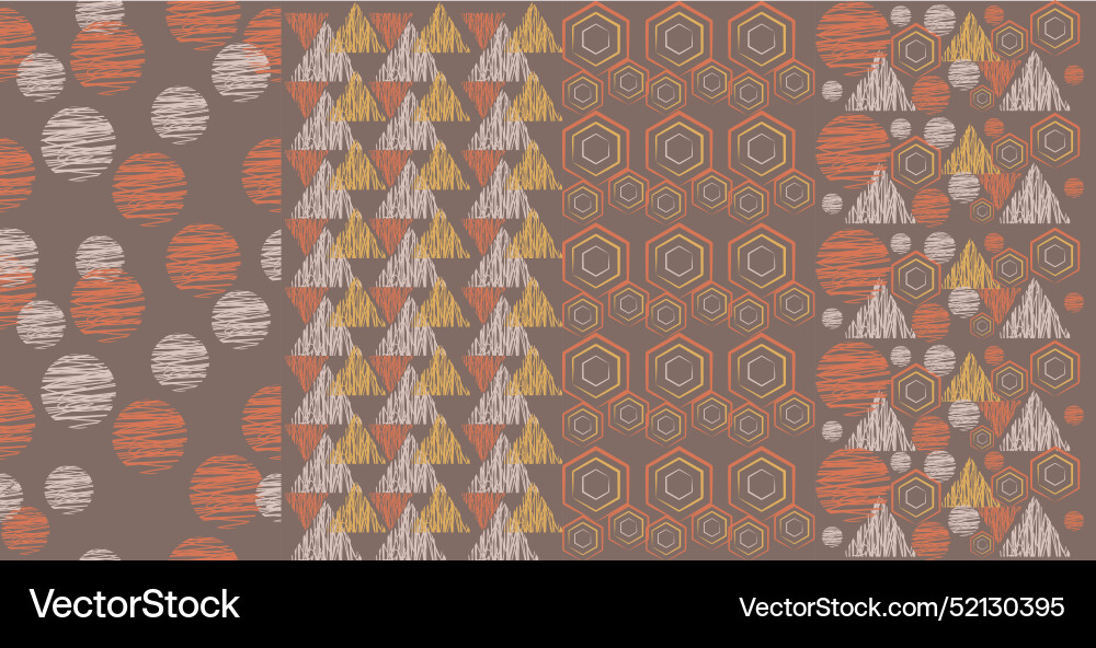 Seamless pattern collection 1 Vector Image