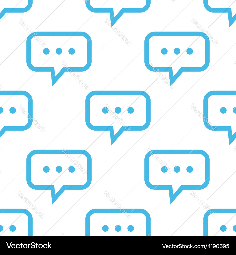 Talk seamless pattern vector image