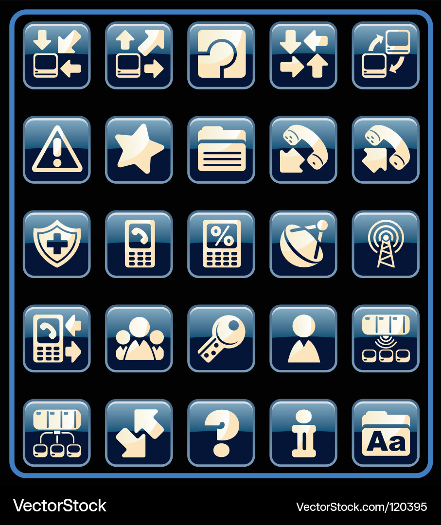 Web Icon Set - Technology Vector Image