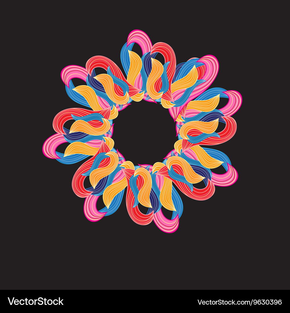 Abstract circular element vector image