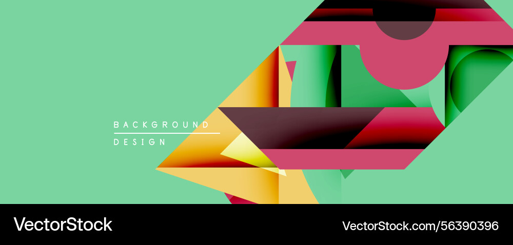 Abstract geometric composition overlapping shapes Vector Image