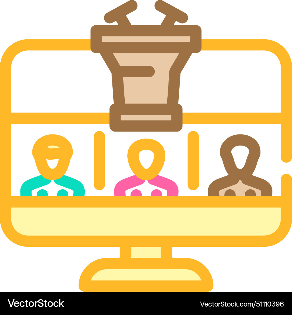 Breakout sessions color icon Vector Image