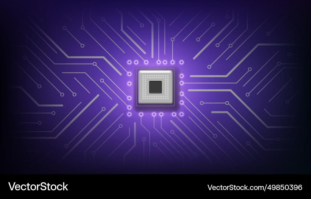 Cpu futuristic chip processor for computer gadget Cpu futuristic chip processor for computer gadget vector image