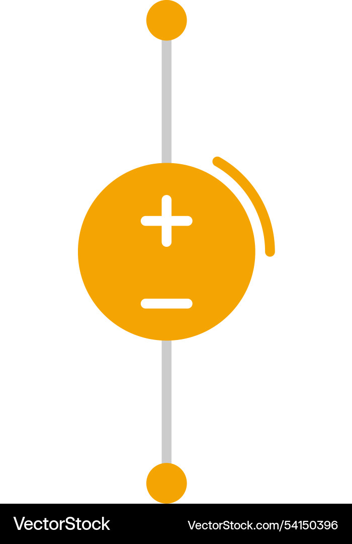 Dc voltage source flat icon design Vector Image