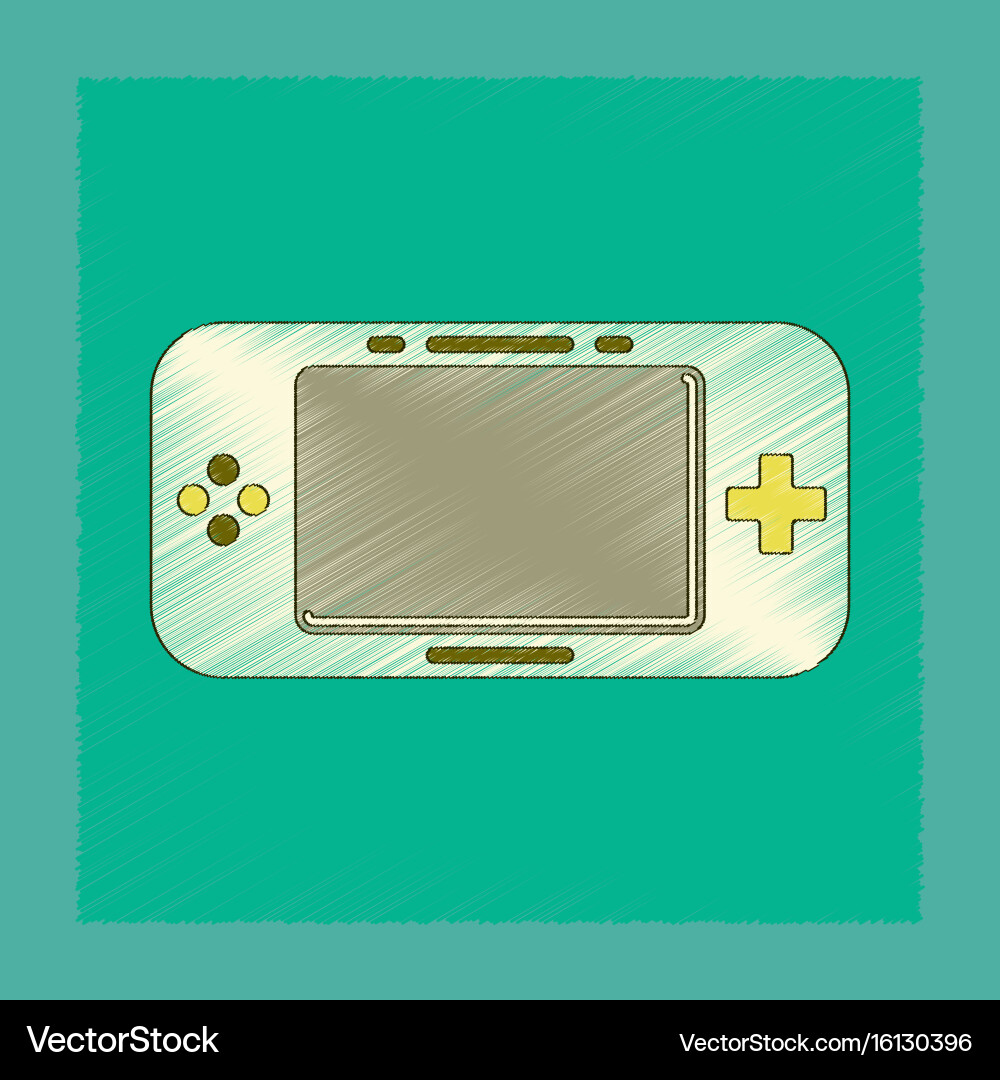 Flat shading style icon game console Vector Image