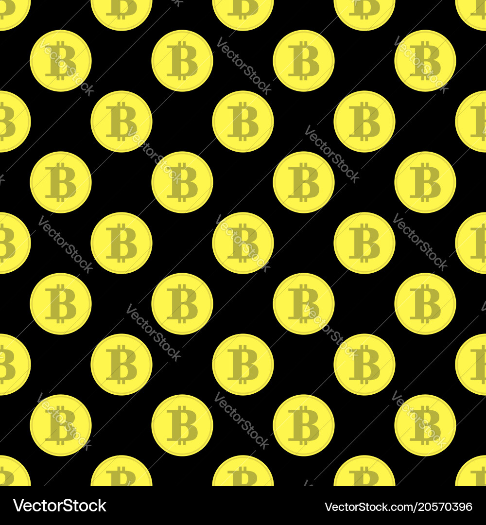 Golden bitcoin seamless pattern crypto currency – Royalty-Free Vector |  VectorStock