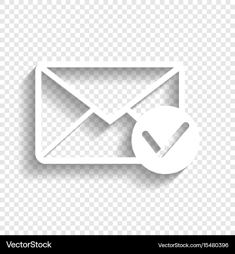 Mail sign with allow mark Vector Image
