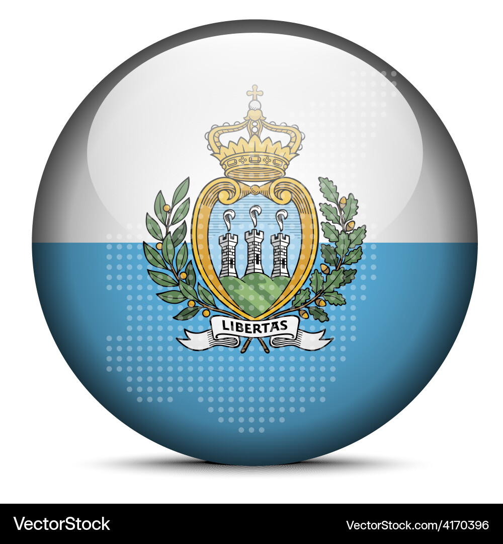 Map with dot pattern on flag button of republic vector image