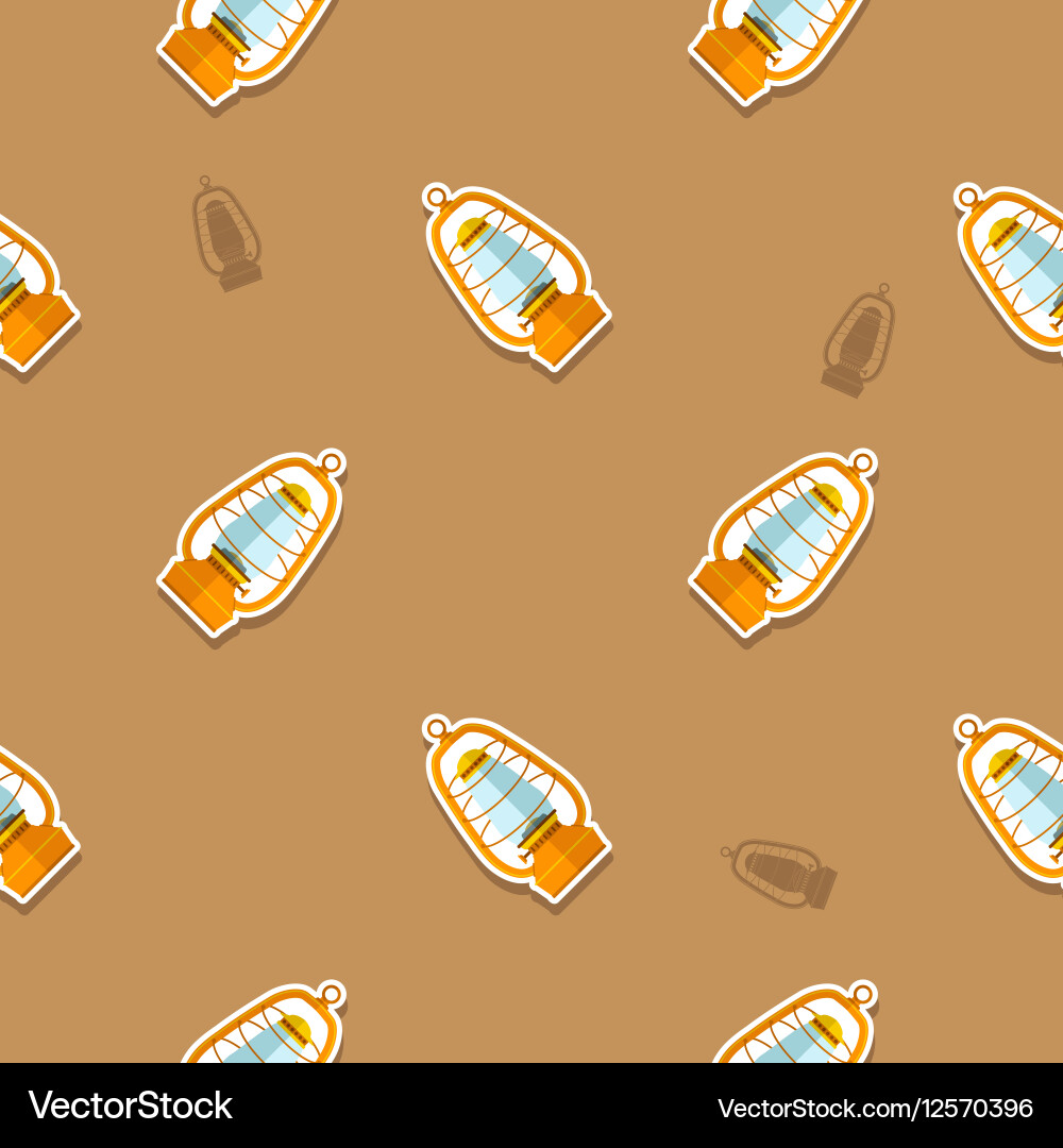 Seamless pattern with lanterns vector image