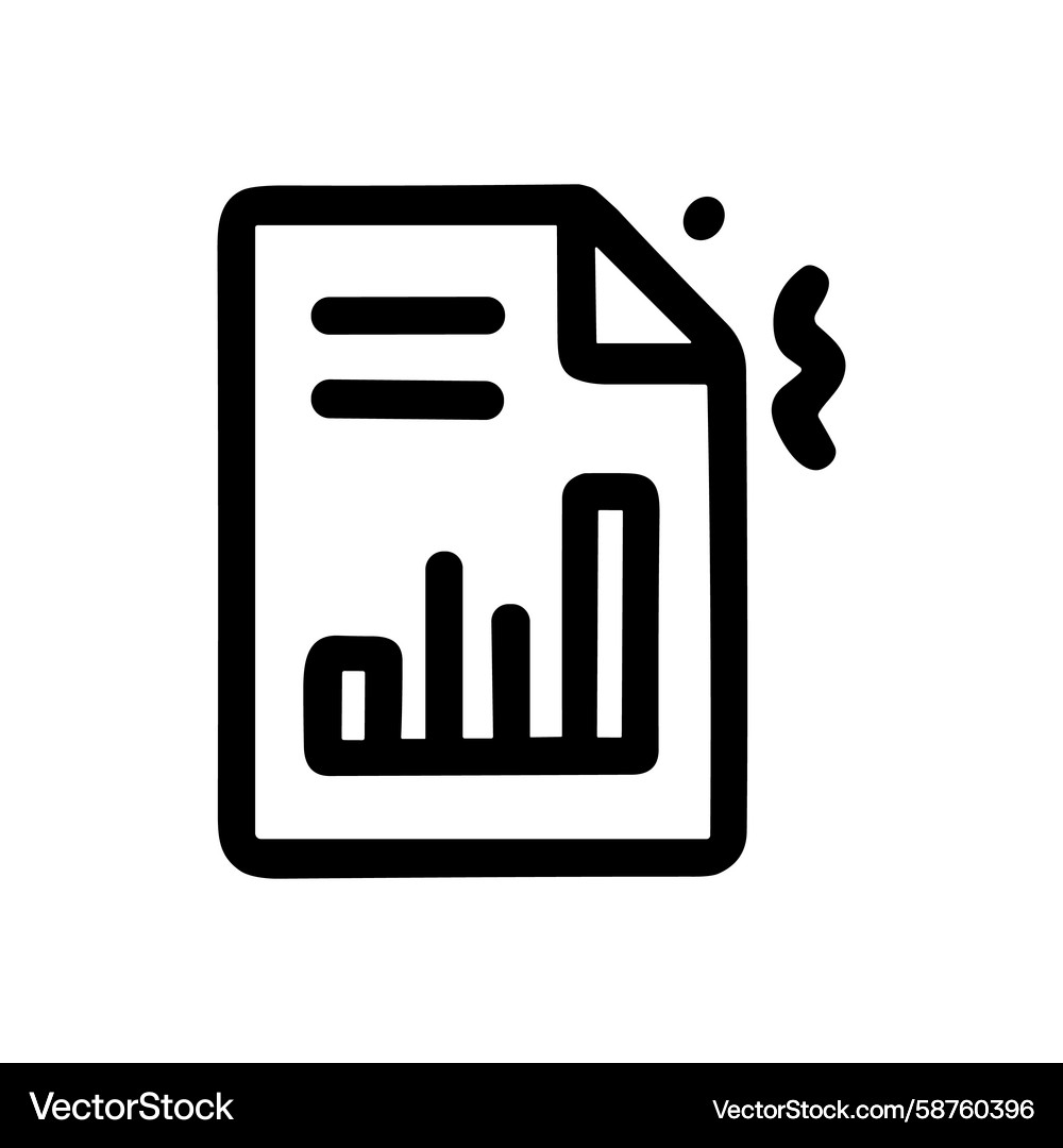 Simple Chart Document Icon Vector Image