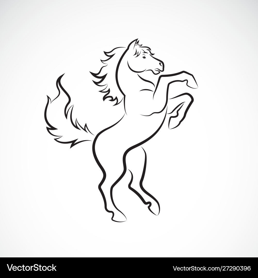 Skittish Horse Silhouette Vector Image