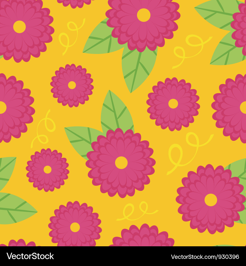 Zinnia seamless background vector image