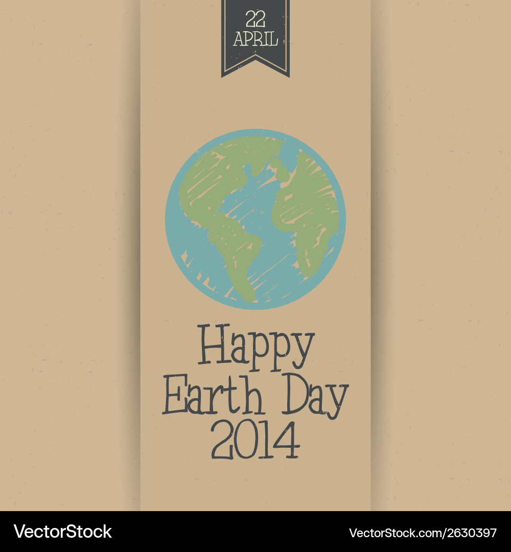 Abstract earth day background with special objects vector image