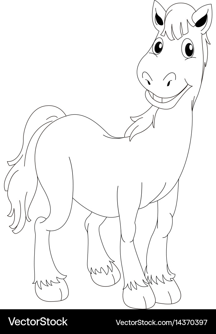 Animal outline for horse standing vector image