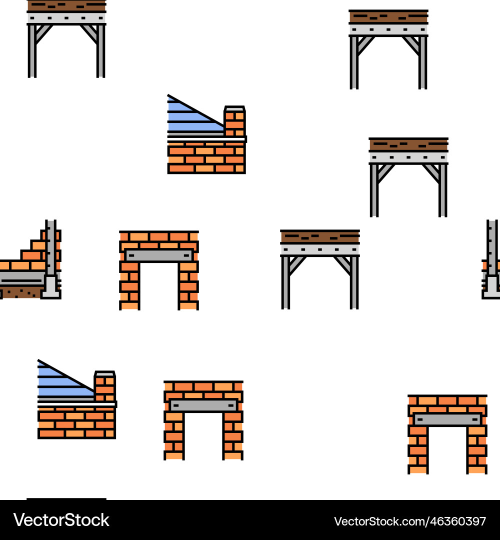 Building house structure seamless pattern Vector Image