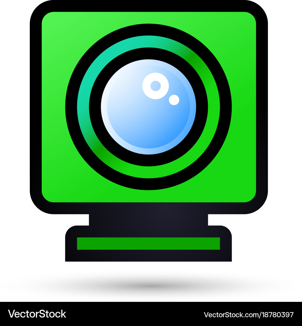 Desktop web camera linear icon Vector Image