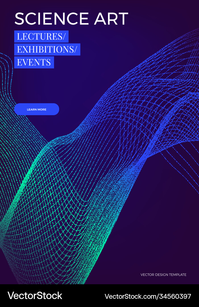 Dynamic Particle Science Background vector image