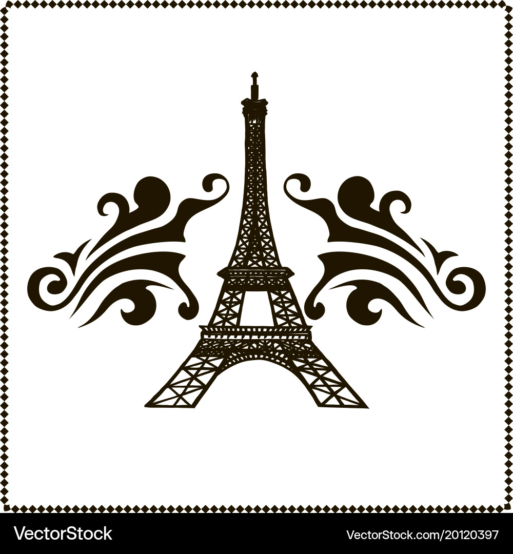 Eiffel tower isolated vector image