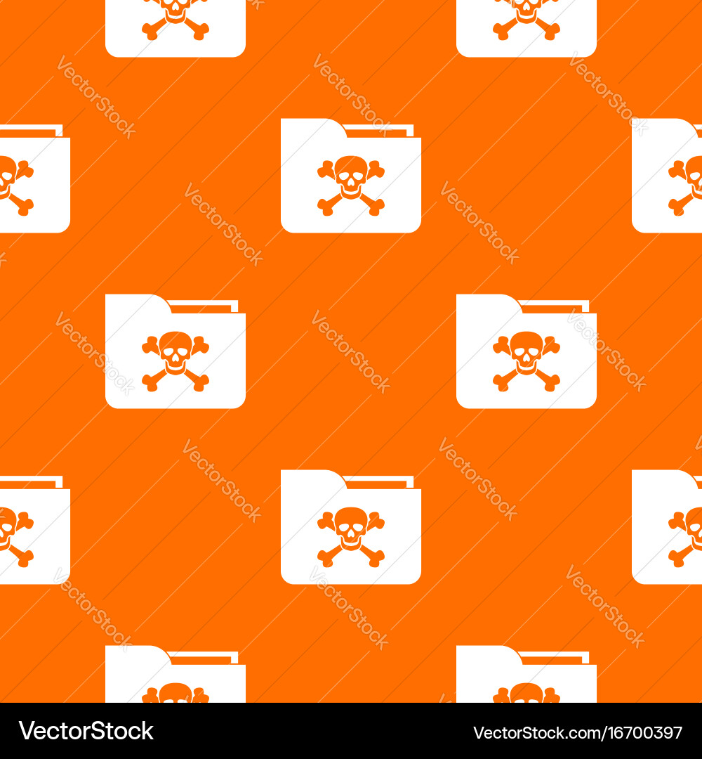 File folder with a skull pattern seamless Vector Image