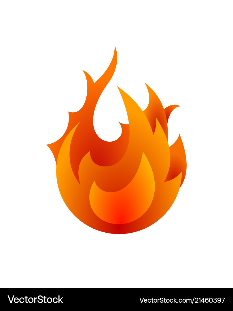 Fire icon for design object Fire icon for design object vector image