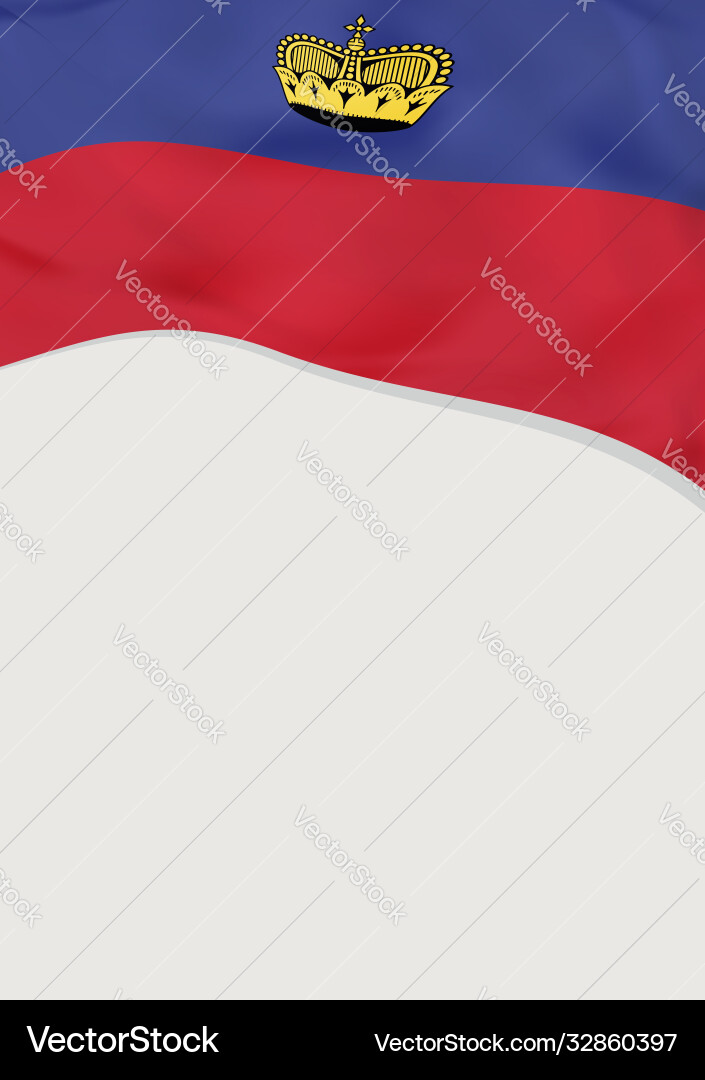 Leaflet design with flag liechtenstein template Vector Image