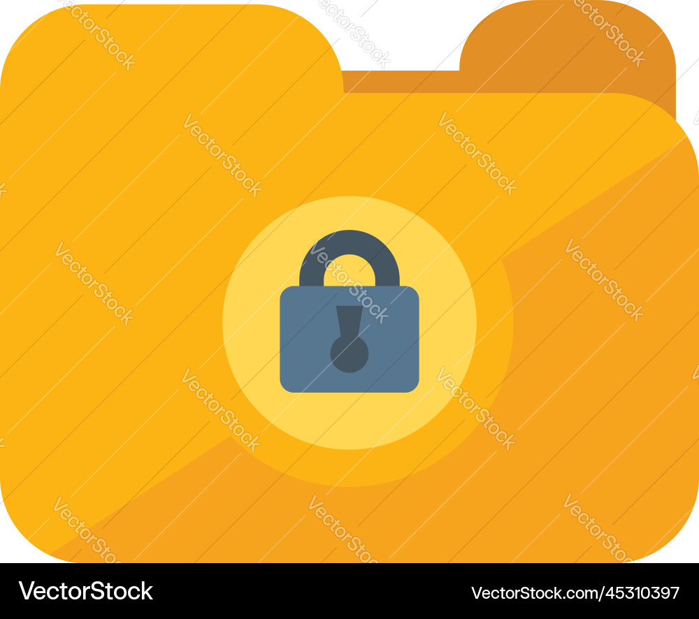 Lock password security icon flat mobile Lock password security icon flat mobile vector image