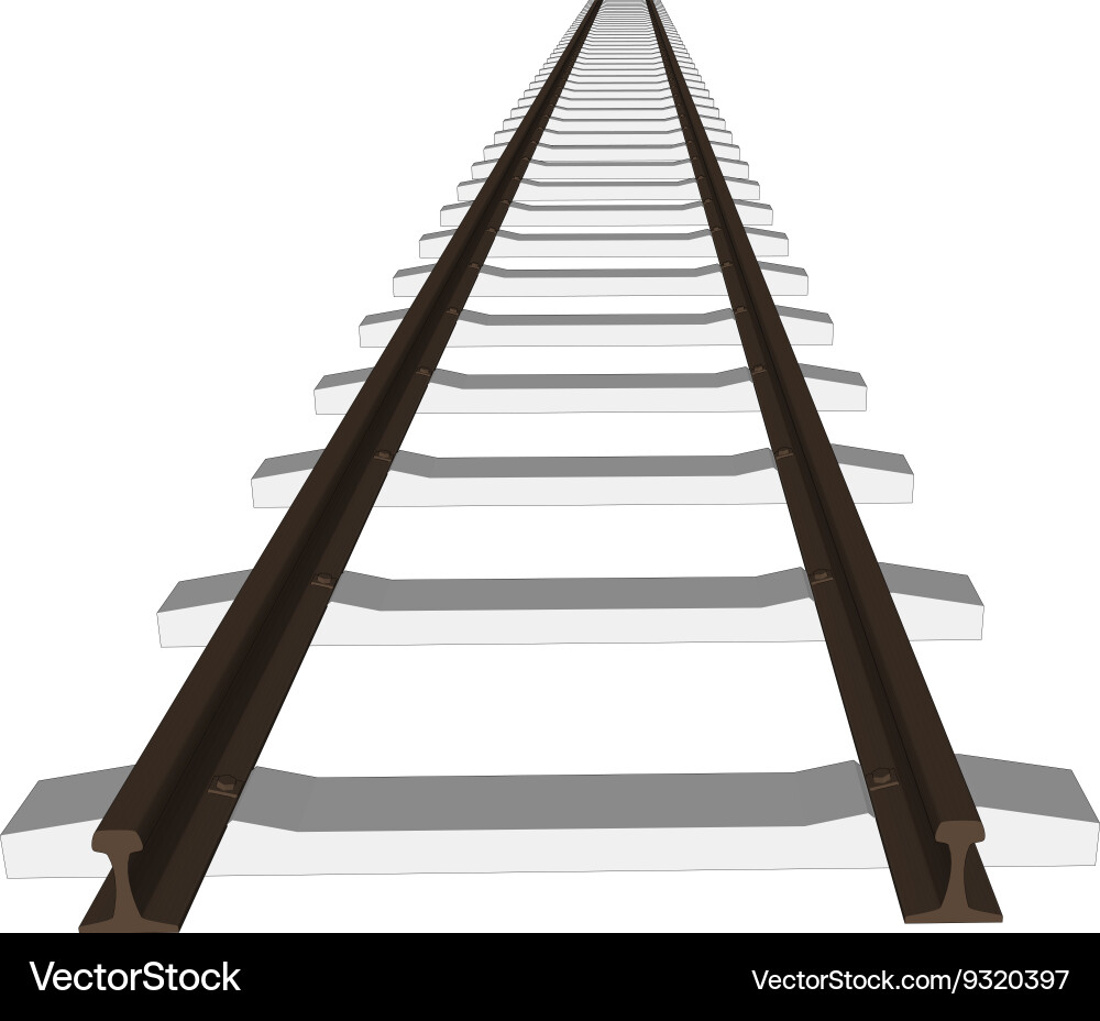 Railway Track Silhouettes – Royalty-Free Vector | VectorStock, image size:1000x928