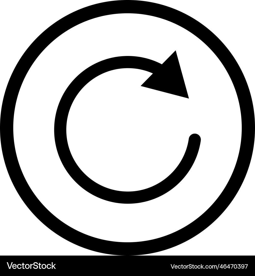 Refresh icon in circle reload vector image