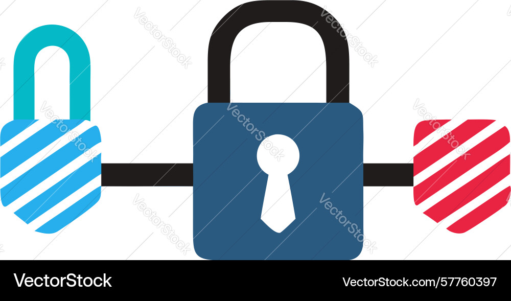 Robust security lock icon design generative ai vector image