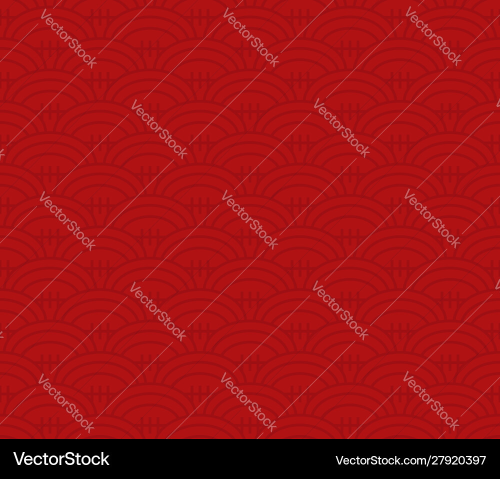 Seamless pattern in red color oval design vector image