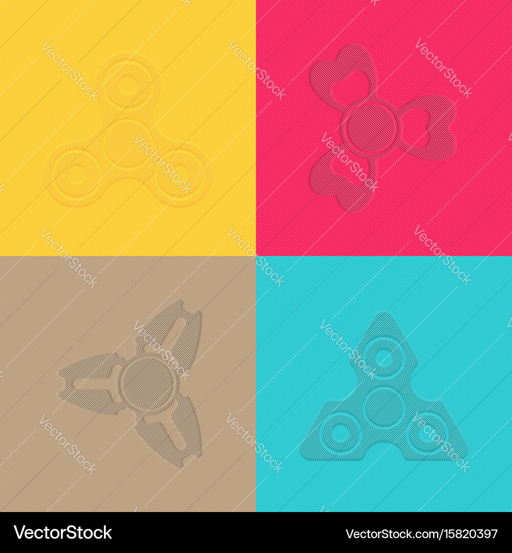 Seamless pattern with fidget spiner Vector Image