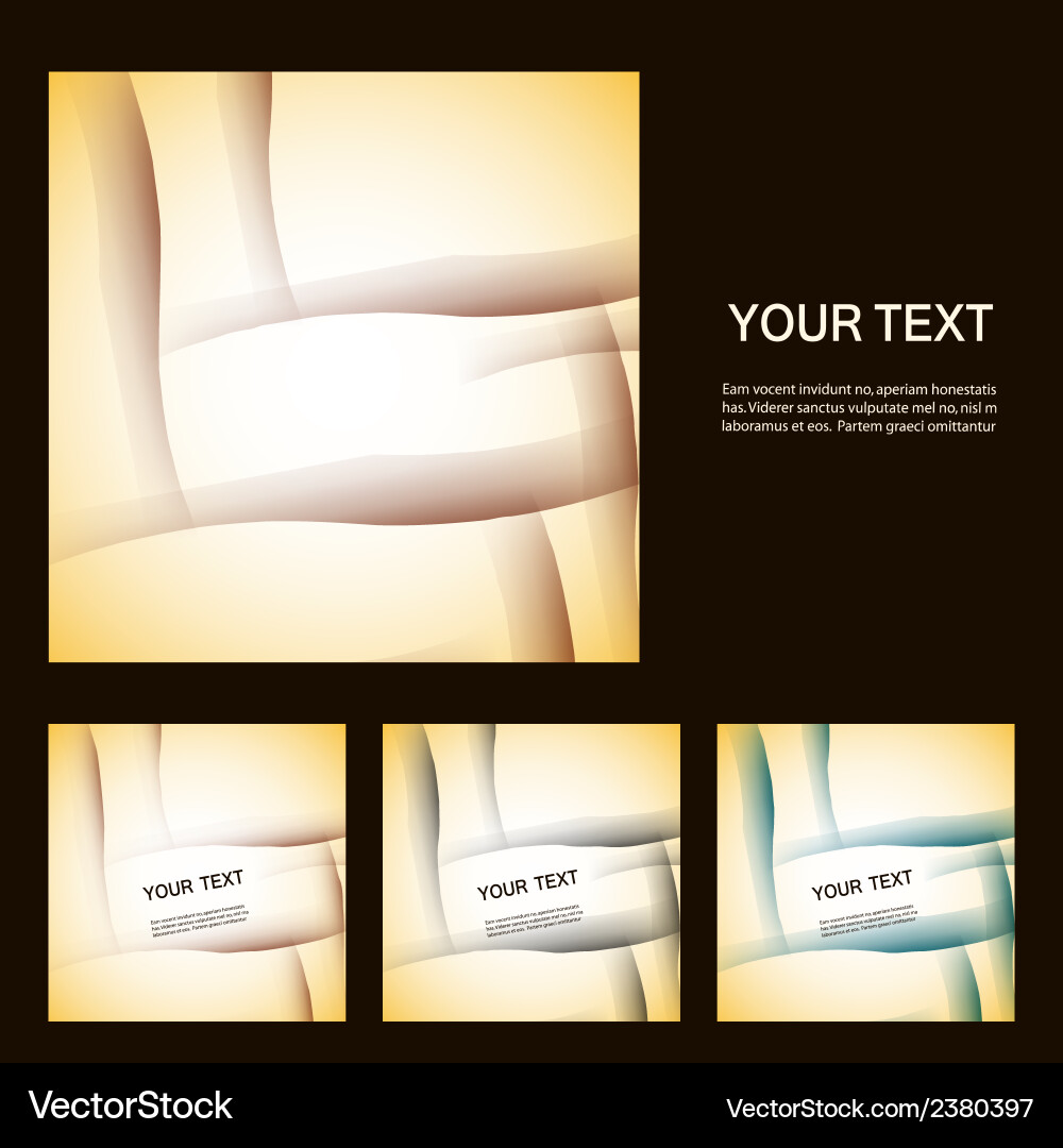 Set of abstract line background eps10 vector image