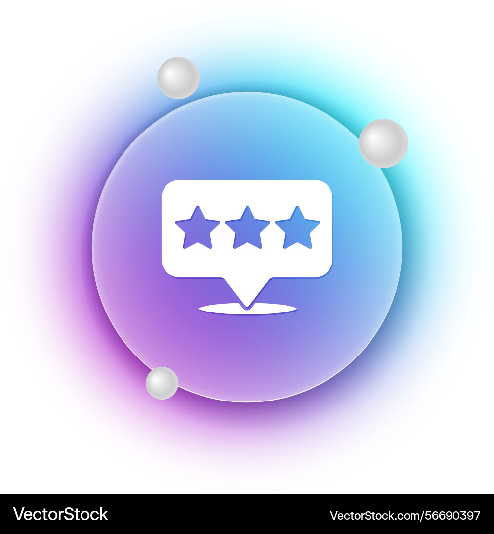 White map pointer with star icon isolated vector image