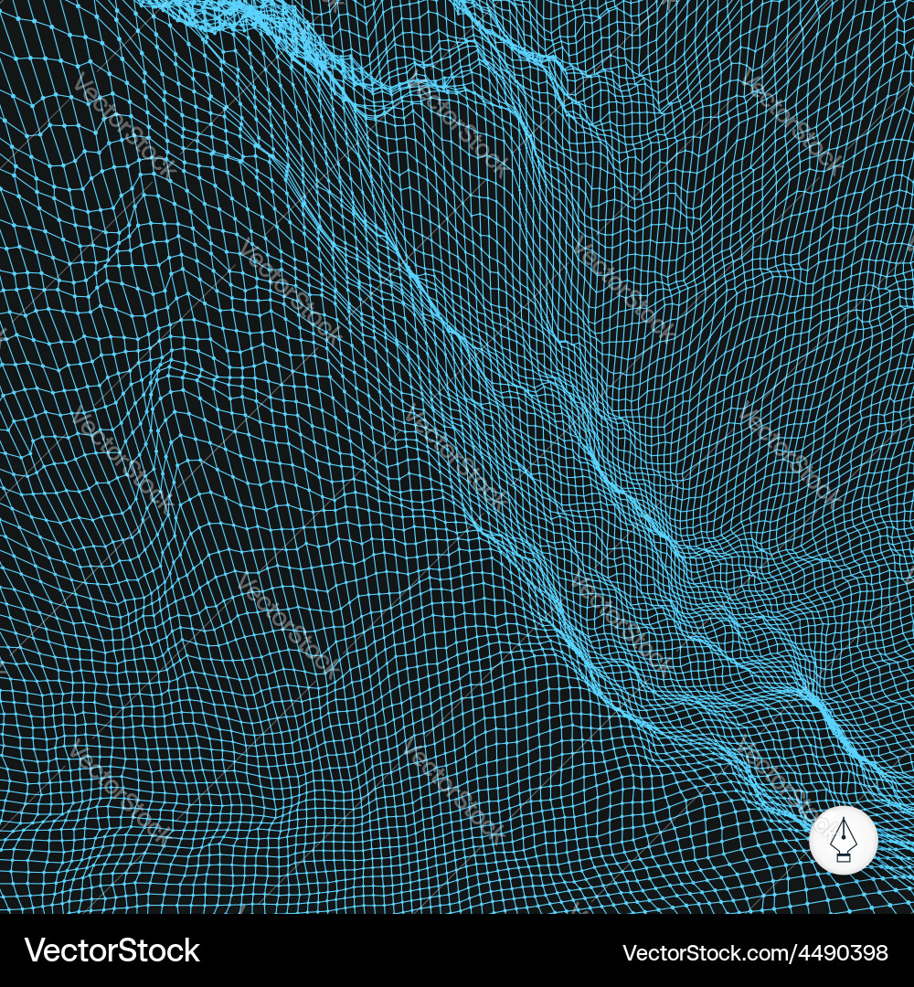Abstract grid background water surface Vector Image