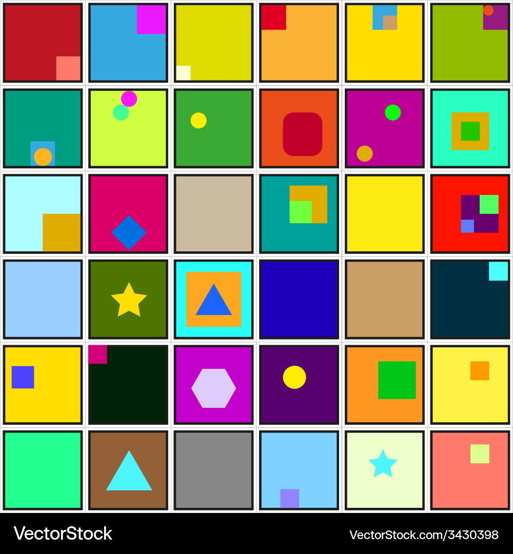 Abstract square color background vector image