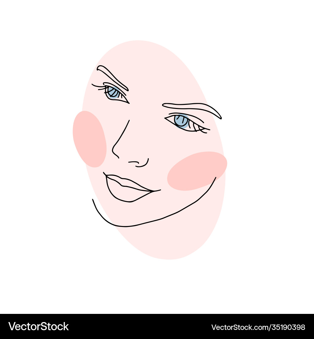 Abstrakte Gesichtslinie Zeichnung Schöne Frau Portrait Abstrakte Gesichtslinie Zeichnung Schöne Frau Portrait vektorbild