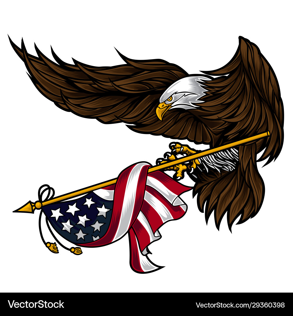American Eagle Independence Day Vector Image