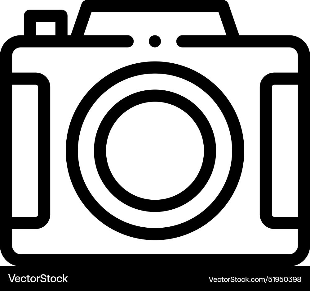 Camera icon thin linear style design isolated Camera icon thin linear style design isolated Vector Image