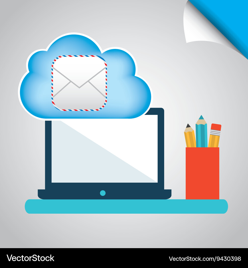 Cloud computing design vector image