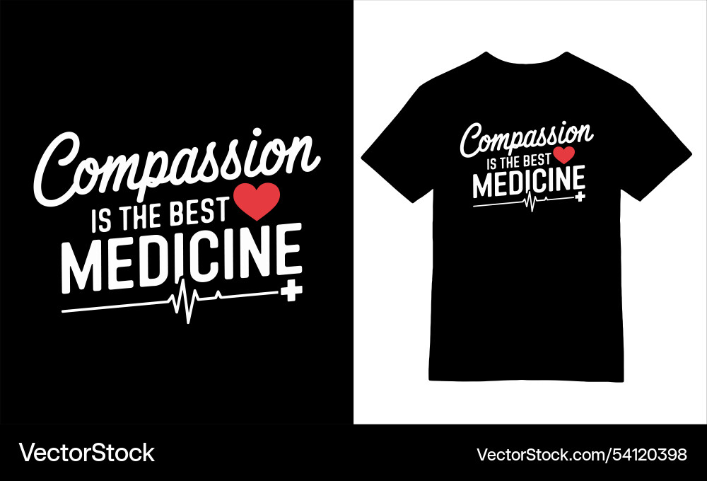Compassion herzfickt krankenschwester t-shirt design Compassion herzfickt krankenschwester t-shirt design vektorbild