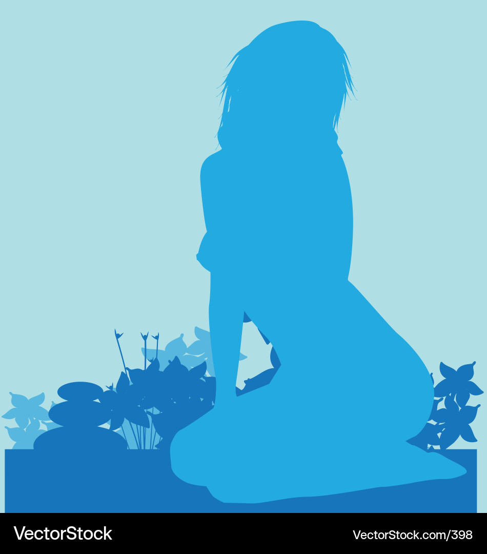 Garden Silhouette Vector Image