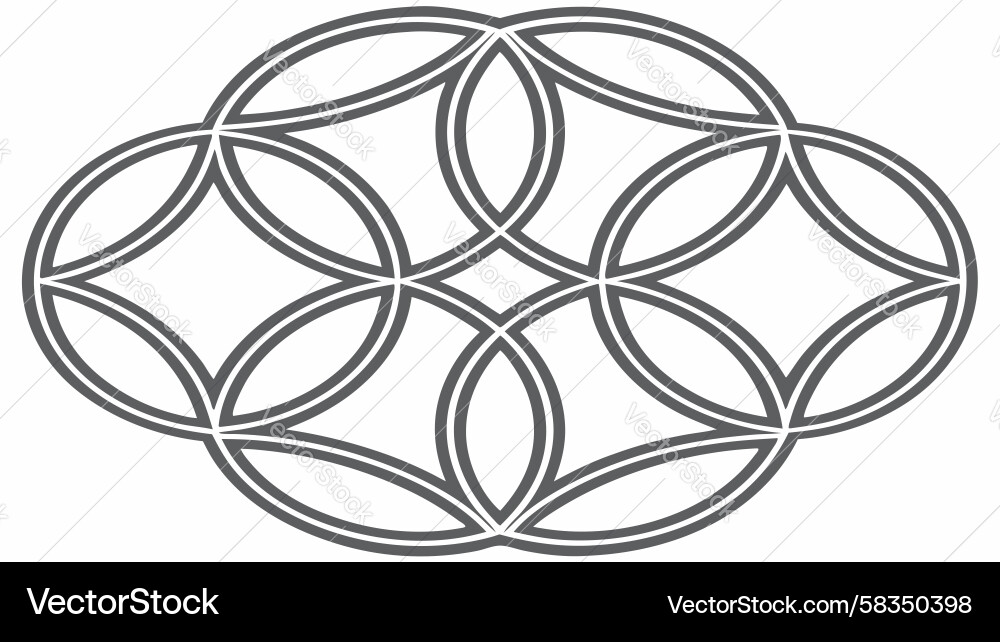 Interlocking Circle Pattern Vector Image