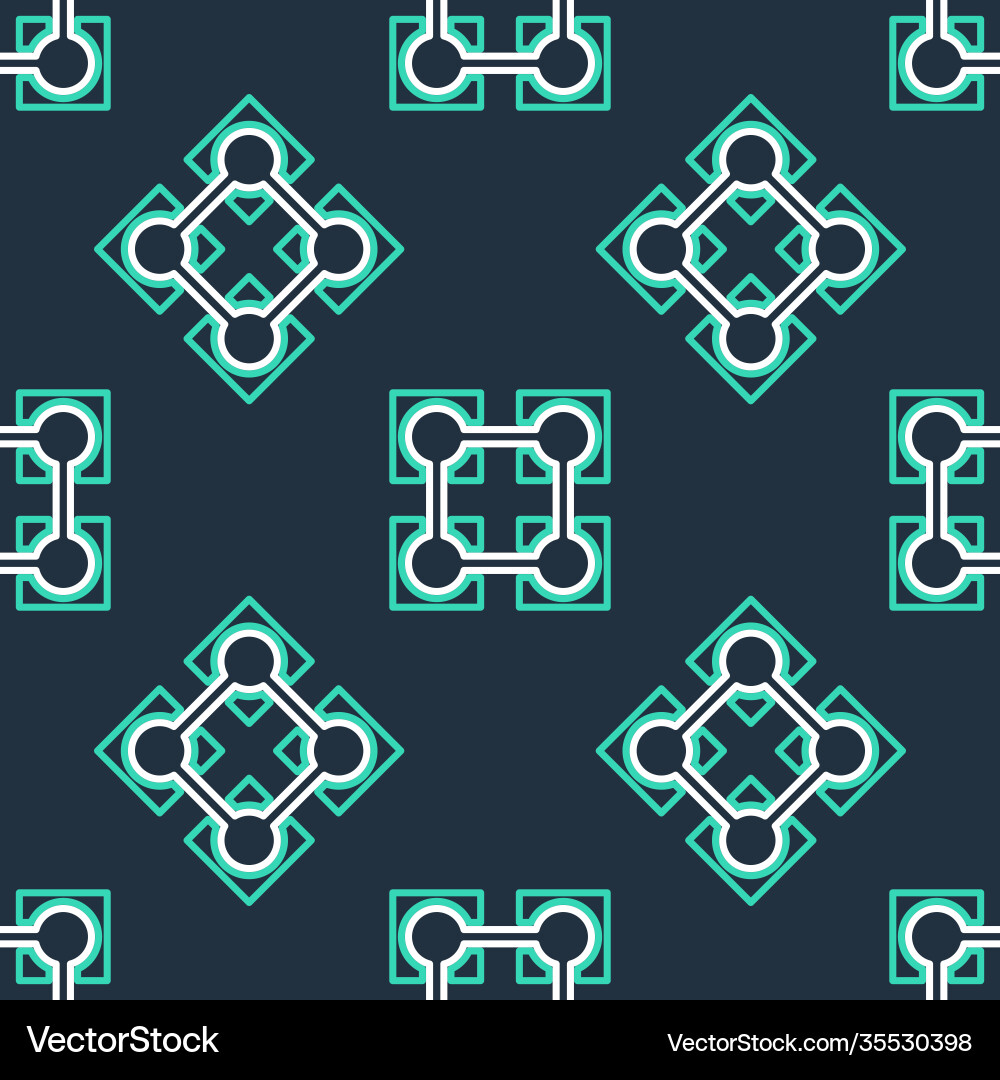 Line blockchain technology icon isolated seamless Vector Image